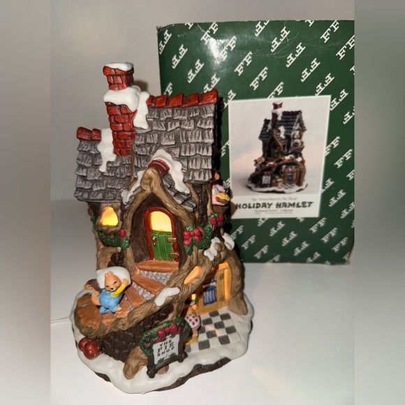 MR. WINTERBERRY'S PIE SHOP HOLIDAY HAMLET FITZ & FLOYD ENCHANTED FOREST 1994 - Picture 3 of 9